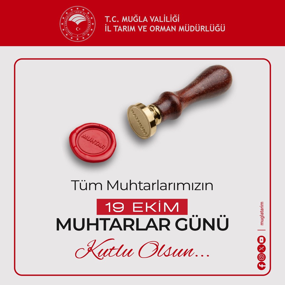19 Ekim Muhtarlar Günü Muğla'da Kutlanıyor