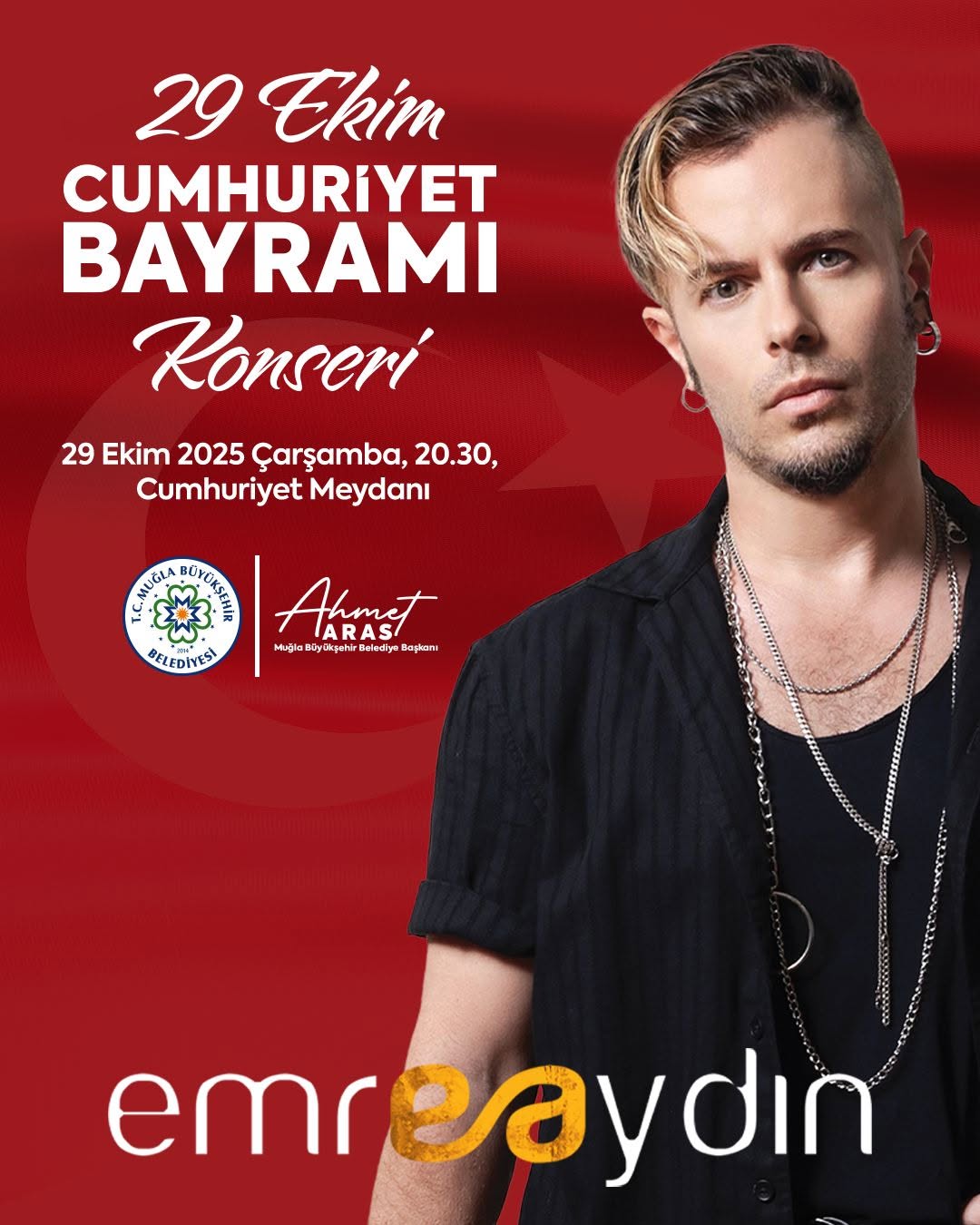 Emre Aydın Muğla'da 29 Ekim Cumhuriyet Konseri Verecek