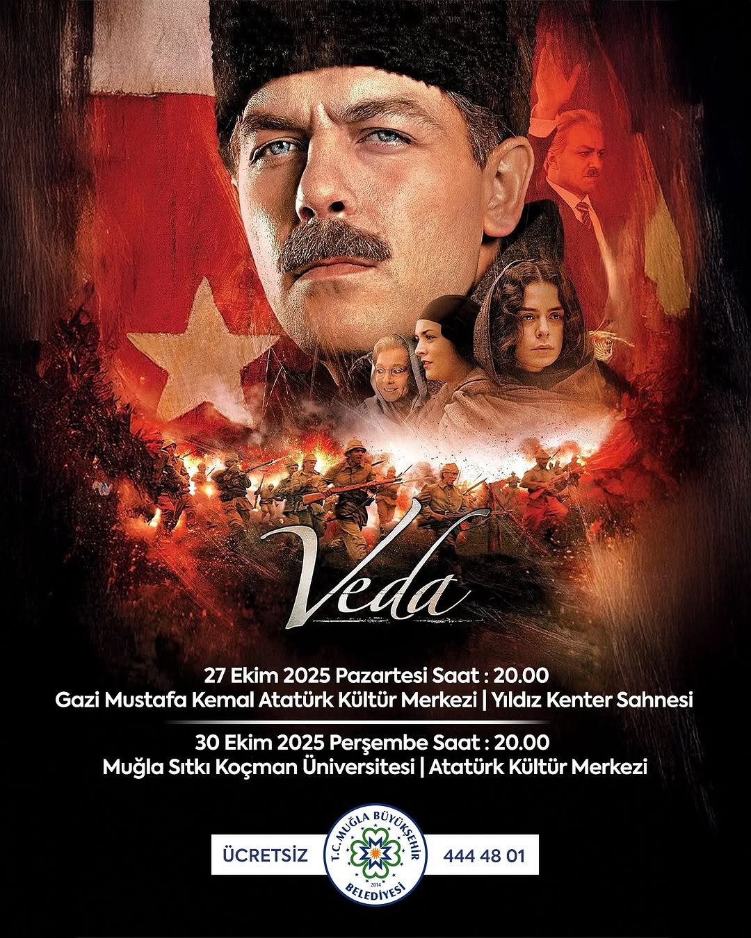 Veda Filmi, Muğla'da Cumhuriyet Coşkusuyla Ücretsiz Gösterilecek