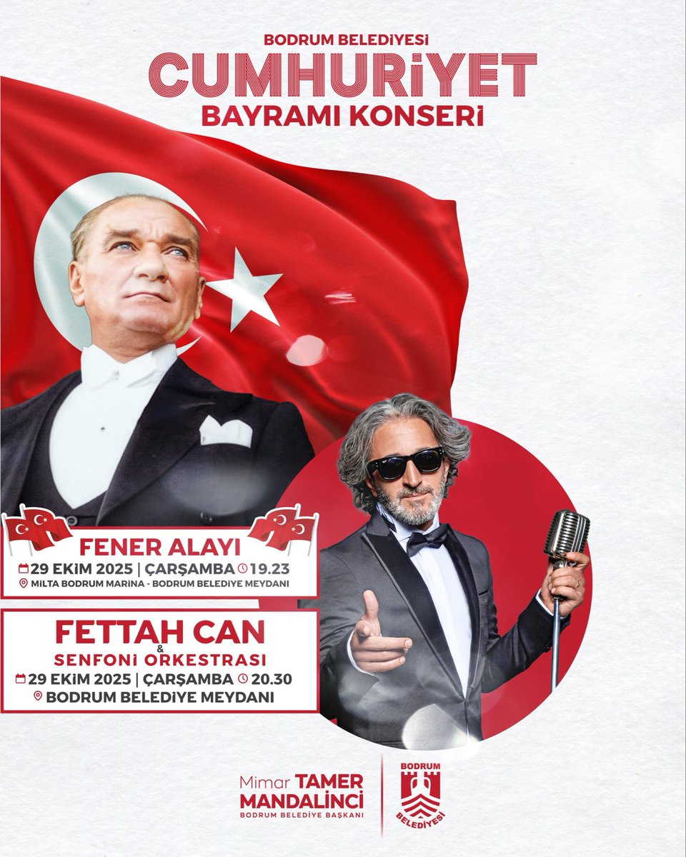 Bodrum'da Cumhuriyet'in 102. Yılı Coşkuyla Kutlanacak