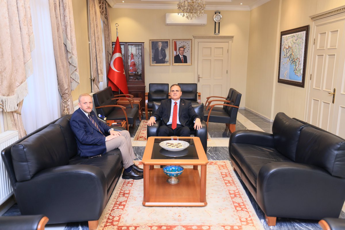 MHP Muğla İl Başkanı Burak Demirel, Vali İdris Akbıyık'ı Ziyaret Etti