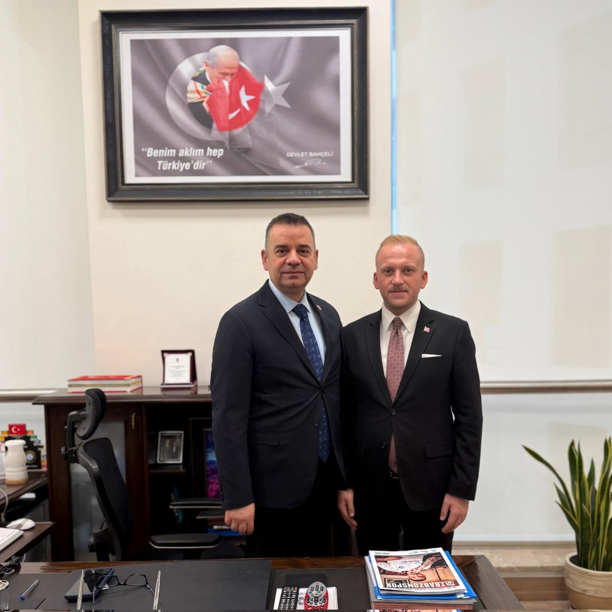 MHP Muğla İl Başkanı Burak Demirel, Devlet Bahçeli'nin Özel Kalem Müdür Yardımcısını Ziyaret Etti