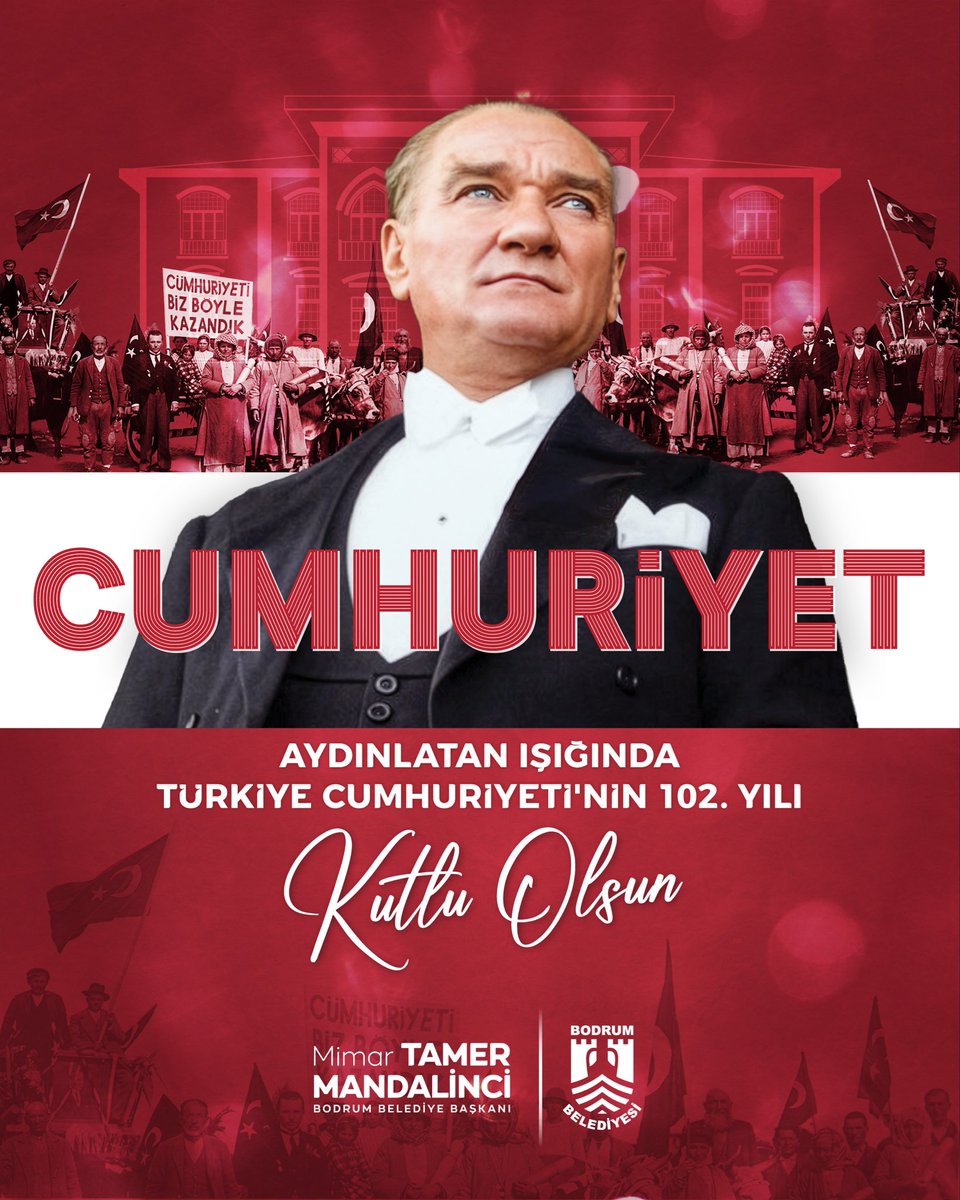 Bodrum'da Cumhuriyet'in 102. Yılı Coşkuyla Kutlandı